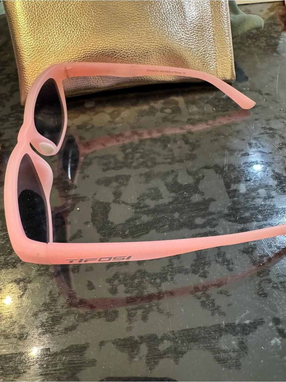 Tifosi Pink Sunglasses with Blue Mirrored Lenses